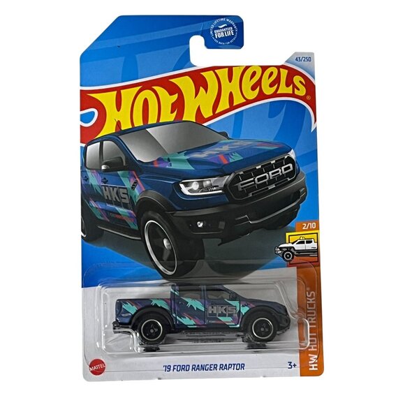 Hot Wheels 2024 Ford Ranger Raptor HW Hot Trucks 2/10 Blue Diecast NOC - Picture 1 of 9